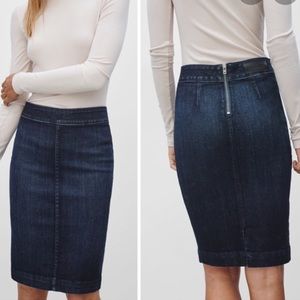 Castings Denim Pencil Skirt size 0 (ARITZIA)